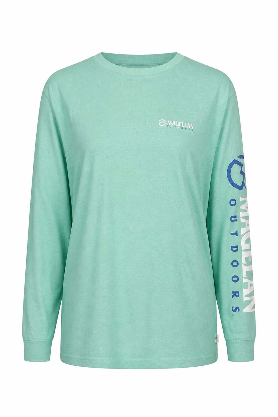 Magellan Outdoors Grotto Falls Men’s M Beach Glass Long Sleeve Performance Shirt - Picture 2 of 9